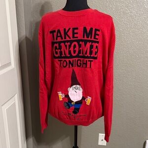 Red Gnome “Ugly” Christmas Sweater for Men